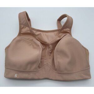 Glamorise No-Bounce Camisole Sports Bra Cafe Beige Wireless 1066 Size 34DD